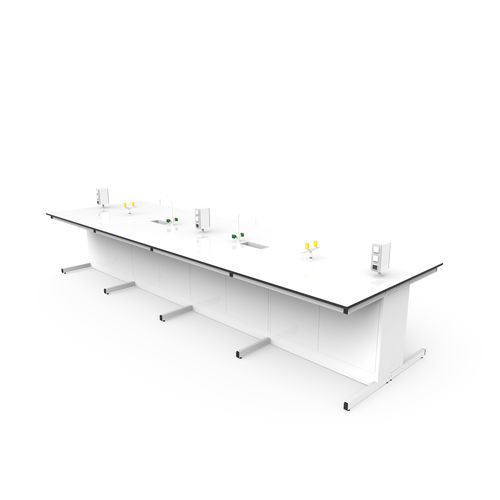 Mesa de laboratorio modulable - L1 - Industrial Laborum Iberica - con fregadero / de acero inoxidable