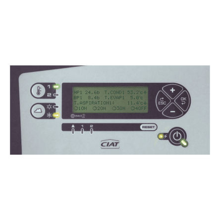 Unidad de control de temperatura - AEROCONNECT 1B - CIAT - de presión / para bomba / de monitorización