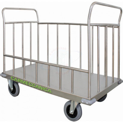 Carro de hospital - ARTOSF001A - Carmeccanica S.r.l. - de uso general / para transporte / de acero inoxidable