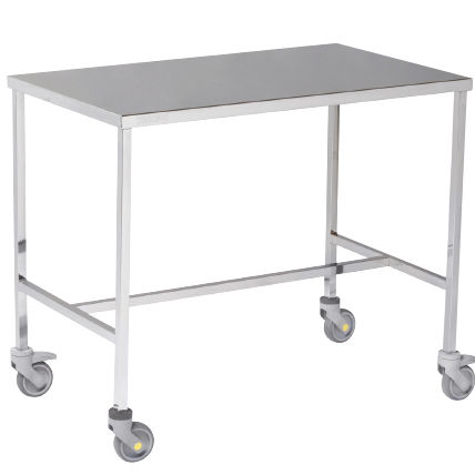 Carro para quirófano - TABLE À INSTRUMENTS INOX - Socommed  - para instrumental / móvil / de altura variable