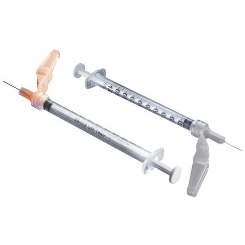 Jeringa hipodérmica - 412 series - Smiths Medical Surgivet - 1 ml / de seguridad / con aguja fija