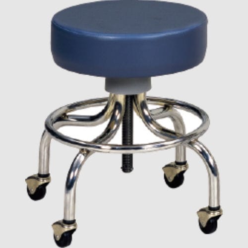 Taburete para centro sanitario - J0809SB  - Jorgensen Laboratories - de altura variable / con ruedas / azul