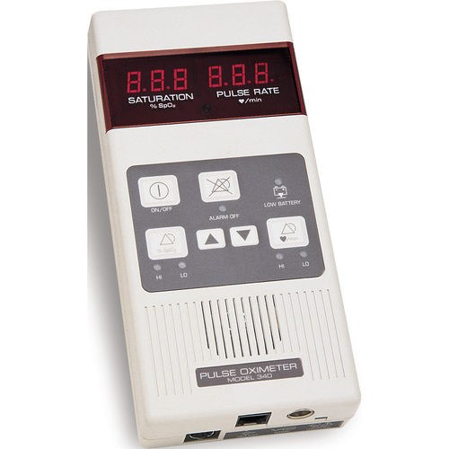 Pulsioxímetro portátil de mano - 340 - Mediaid Inc. - médico / alimentado por batería / con sensor separado