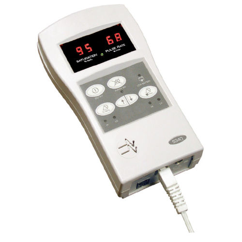 Pulsioxímetro portátil de mano - 5340 - Mediaid Inc. - médico / alimentado por batería / con sensor separado