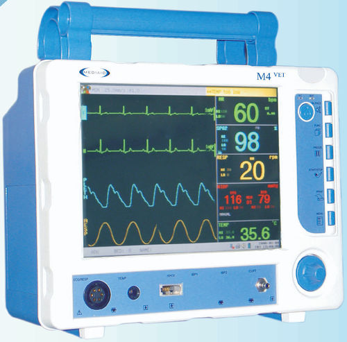Monitor multiparamétrico portátil - M4VET - Mediaid Inc. - ECG / TEMP / RESP