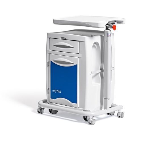 Mesa de cabecera con ruedas - Cubo - Mis Medical - con bandeja de cama