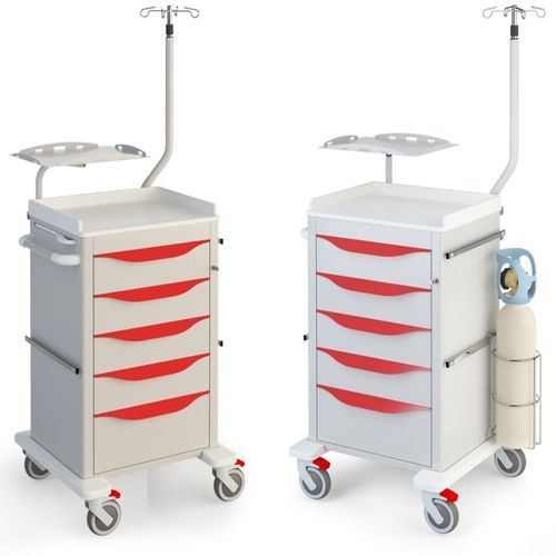Carro médico - CF303 - Mis Medical - de hospital / de emergencia / para desfibrilador