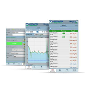 Aplicación para iOS médica - GlucoLog Mobile  - Menarini Diagnostics - de gestión de datos de pacientes