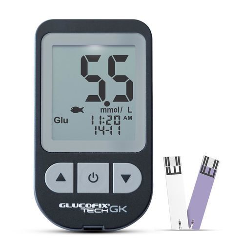 Glucómetro GOD - GLUCOFIX TECH GK - Menarini Diagnostics - con glucosa oxidasa / electroquímico / cetonemia