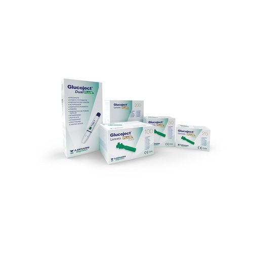 Lanceta estériles - Glucoject Lancets PLUS - Menarini Diagnostics - de seguridad / acero inoxidable / de sangre