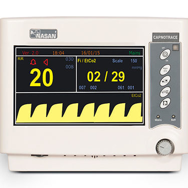 Monitor multiparamétrico portátil - Capnotrace - Nasan Medical Electronics - de frecuencia respiratoria / de capnografía / para cuidados intensivos