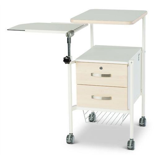 Mesa de cabecera con ruedas - 2020 - Lojer - con bandeja de cama integrada / con cajones