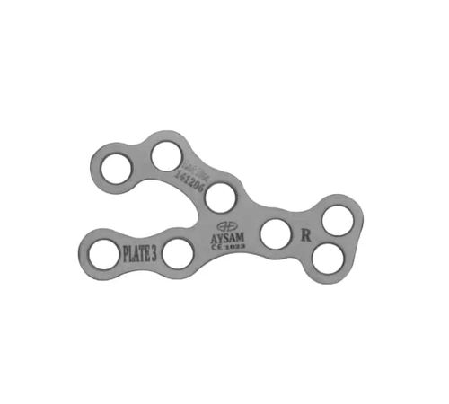Placa de compresión para calcáneo - A597 series - Aysam Orthopaedics - bloqueada / metálica