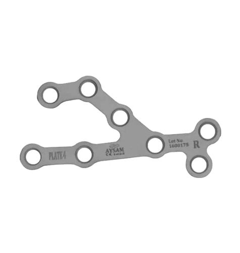 Placa de compresión para calcáneo - A596 series - Aysam Orthopaedics - bloqueada / metálica