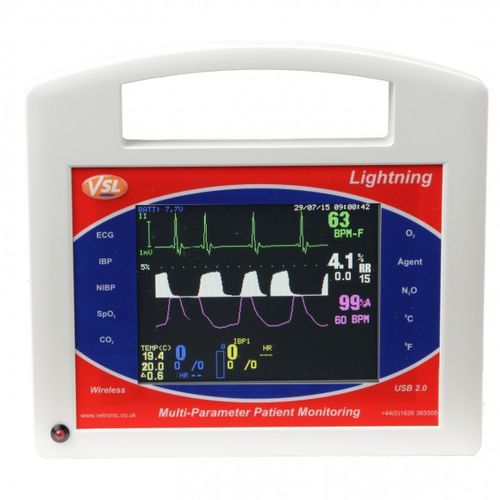 Monitor multiparamétrico veterinario - Lightning  - Vetronic Services - portátil / ECG / de temperatura