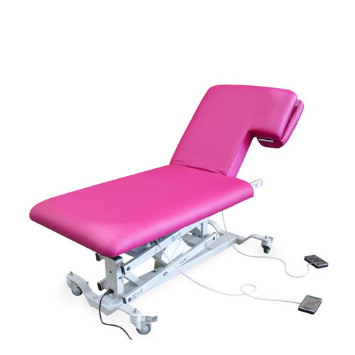 Camilla de exploración para ecocardiografía - Pro-Lift - Athlegen - neumática / con respaldo regulable / ergonómica