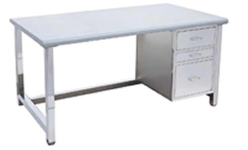 Plataforma de trabajo con cajón - Baygen Laboratuar  - de acero inoxidable