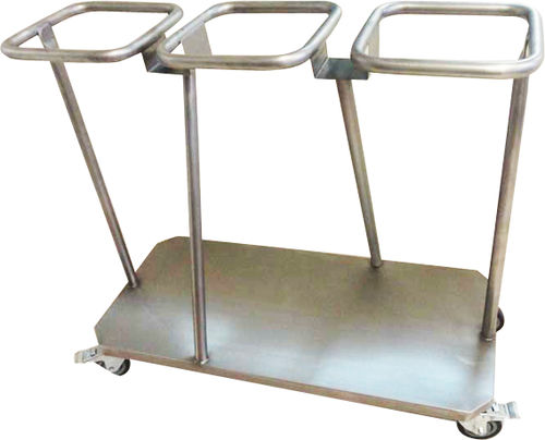 Carro para transporte - Baygen Laboratuar  - para desechos / de acero inoxidable / con soporte para bolsa de basura