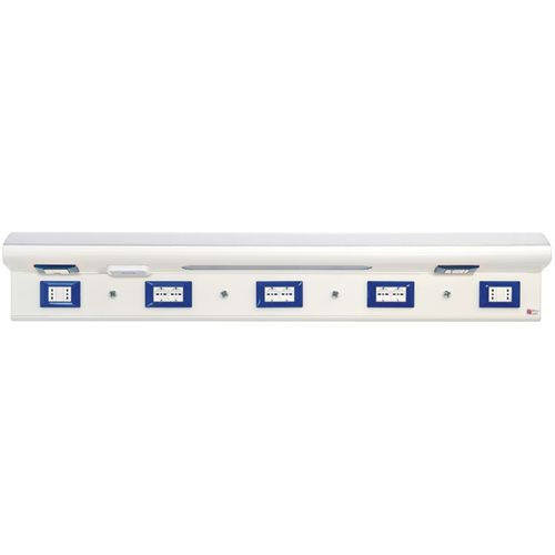 Unidad médica de cabecera de pared - Main - Sostel - horizontal / para habitación de pacientes / con luz