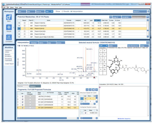 Software para espectrometría de masa - MetabolitePilot™ - SCIEX - de análisis / de visualización / de interpretación