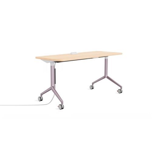 Mesa de trabajo - Groupwork - Nurture - Steelcase - rectangular / con ruedas / plegable
