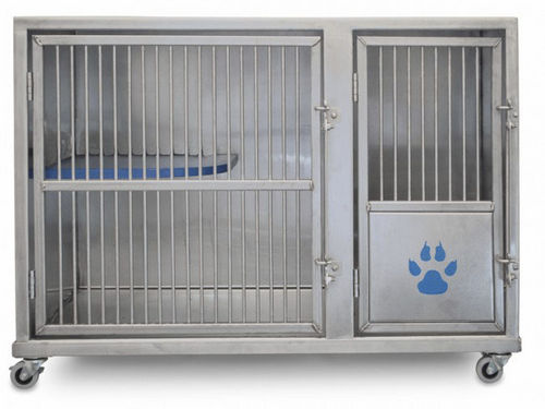 Jaula veterinaria para gatos - Groomer's Best - de acero inoxidable