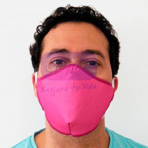 Mascarilla de protección de tejido - 70840 - Goflor® - unisex / negra / violeta