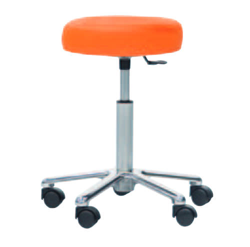 Taburete para consulta médica - TB.10.350C - Orla Equipamientos Clínicos - de altura variable / giratorio / con ruedas