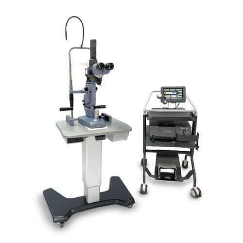 Láser para fotocoagulación retiniana - LIGHTLas 577 Integrated System  - LIGHTMED Corporation - para trabeculoplastia / de estado sólido / de mesa