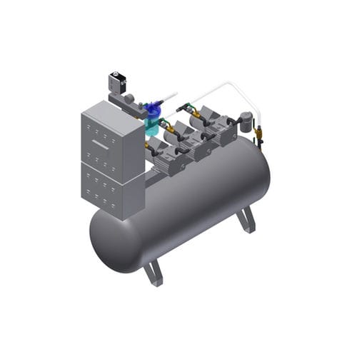 Bomba de vacío médica - MEDEVICE 3×12 PBO - Bgs General Srl - manual / de paletas / lubricada