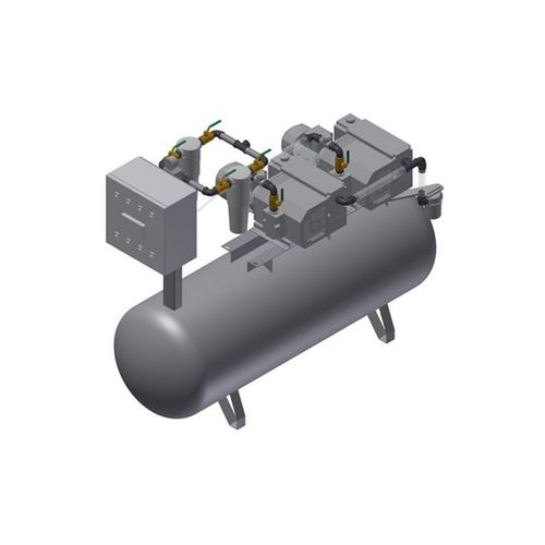 Bomba de vacío médica - MEDEVICE 2X61 PBO + FBD 350 - Bgs General Srl - manual / de paletas / lubricada