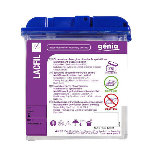 Hilo de sutura reabsorbible - LACFIL - Génia - cirugía veterinaria / 2 / 0