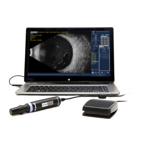 Ecógrafo en plataforma, de mesa - B-Scan Plus - Keeler - para exploración oftálmica / blanco y negro