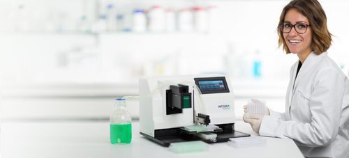 Dispensador de reactivos para microplacas - VIAFILL - Integra Biosciences AG - de mesa / multicanal
