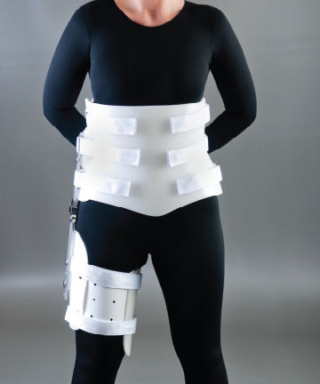 Corsé de sujeción sacro-lumbar - Bivalve - Optec USA - con férula para cadera