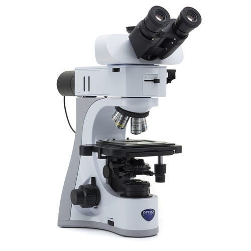 Microscopio óptico - B-510METR - Optika Italy - de laboratorio / trinocular / con óptica plana