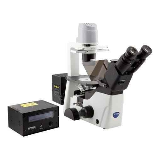 Microscopio de fluorescencia HBO - IM-300F - Optika Italy - óptico / de laboratorio / trinocular