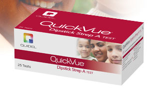 Prueba rápida para enfermermedades infecciosas - QuickVue® - Quidel - de estreptococo A / de laboratorio / de garganta