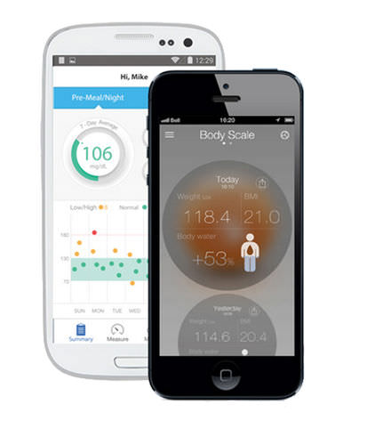 Aplicación para iOS de telemonitorización de los signos vitales - MyVitals - iHealth - de gestión de datos de pacientes