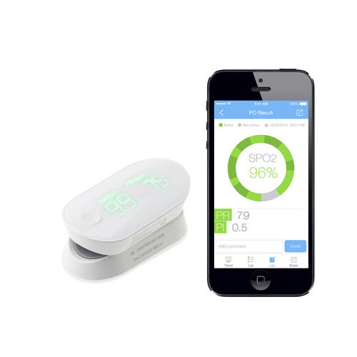 Pulsioxímetro de dedo - PO3 - iHealth - compacto / inalámbrico / para smartphone