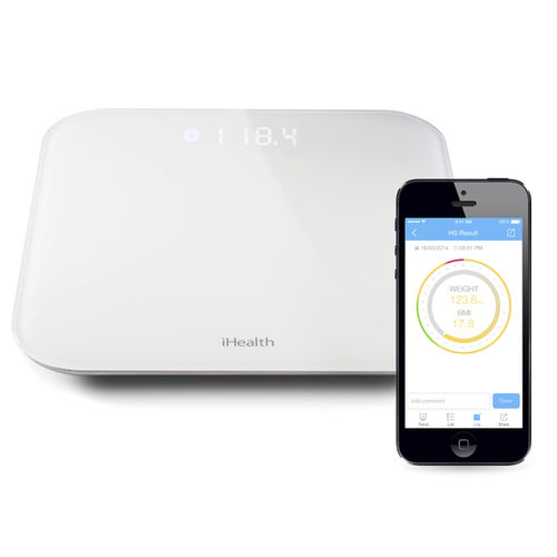 Balanza pesa-personas electrónica - iHealth Lite HS4 - iHealth - doméstica / plataforma / con cálculo del IMC
