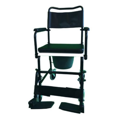Silla con orinal con reposabrazos - COMCH-01 - Romed Holland - con cubo / con ruedas / con reposapiés