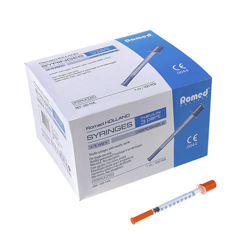 Jeringa de insulina - 3IS-1ML - Romed Holland - 1 ml / desechable / estériles