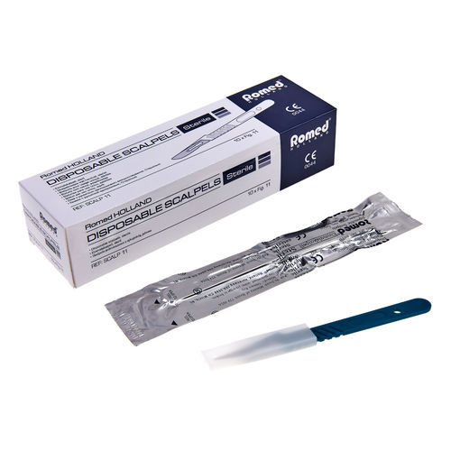 Escalpelo con mango plástico - SCALP-10 - Romed Holland - con hoja intercambiable