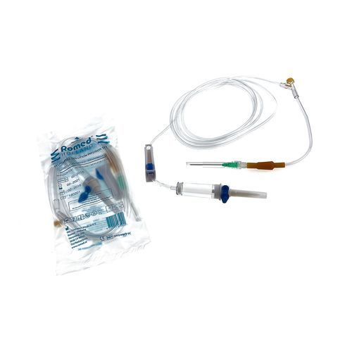 Set de perfusión con conector en Y - IVFD400Y - Romed Holland - con filtro para prevenir la contaminación de partículas