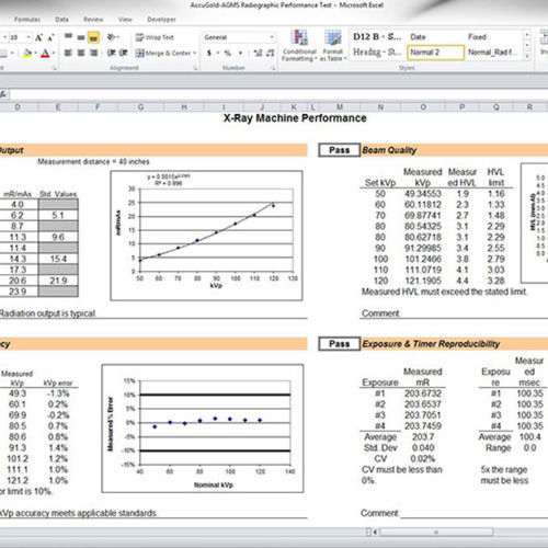 Software de análisis - Accu-Gold Excel - Radcal - médico / automatizado