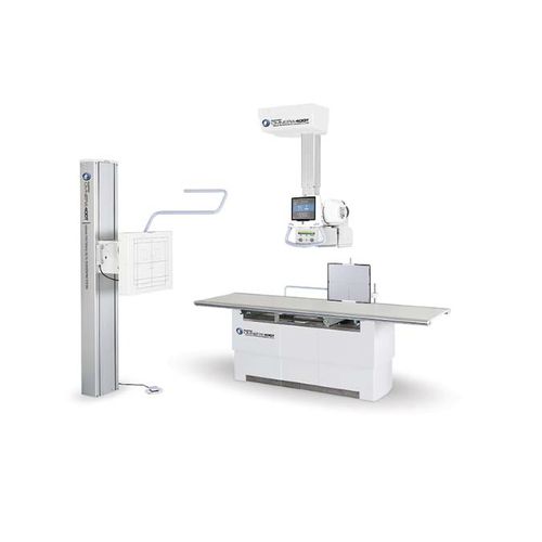 Sistema de radiografía digital - OMNERA® 400T - Canon Medical System U.S.A - para radiografía polivalente / con Bucky en el suelo / con brazo portatubos telescópico de techo