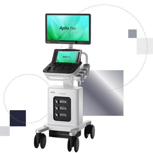 Ecógrafo con soporte, compacto - Aplio flex - Canon Medical System U.S.A - para ecografía polivalente / blanco y negro / doppler-color