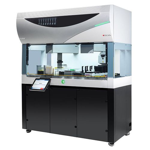 Sistema de automatización de laboratorio por pipeteo - Fluent®  - Tecan - con lector de códigos de barras / con pantalla táctil / modular
