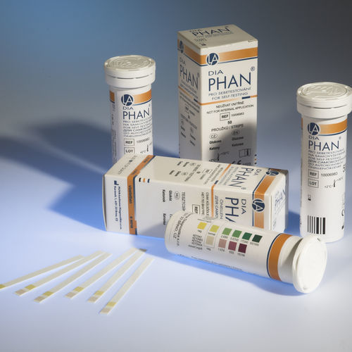 Tira de prueba de diabetes - Erba Lachema - de glucosa / de orina / autotest